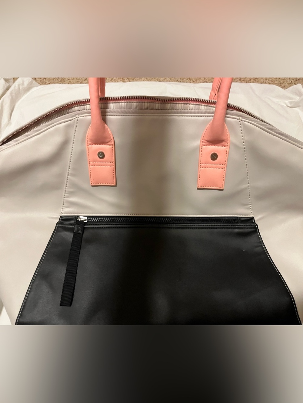 lululemon Tote Bag in Black, Cream & Peach
